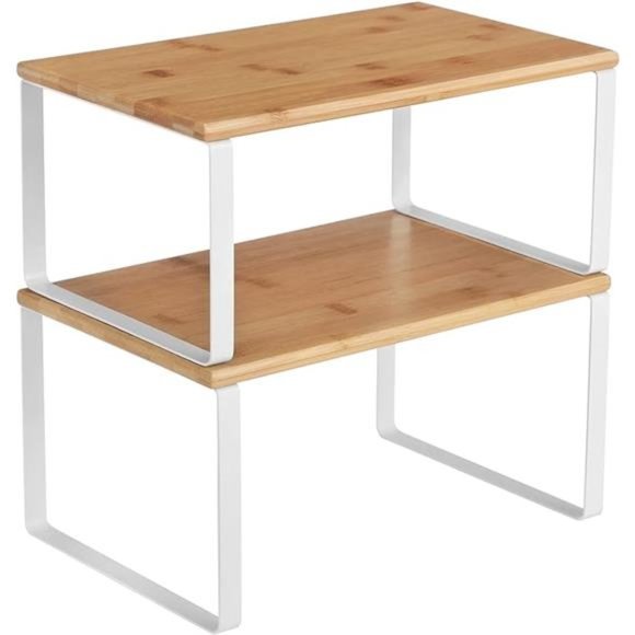 Cabinet Organizer Shelf, Set of 2 Kitchen Counter Shelves, Kitchen Storage - Picture 2 of 6